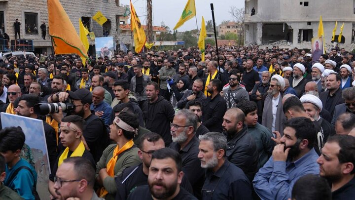 Photos: Funeral ceremony of Hezbollah martyrs held in Taybeh, Lebanon