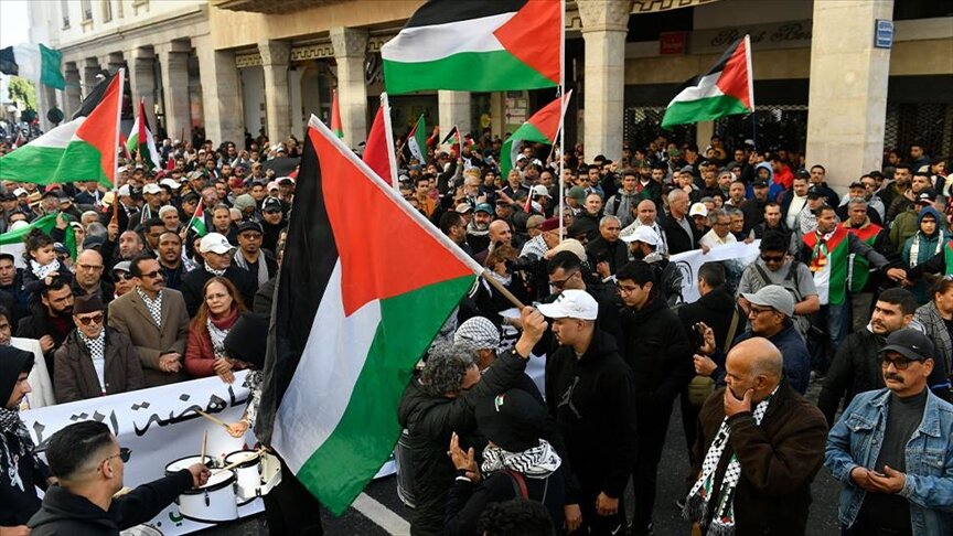 Moroccans protest against Israel’s genocidal war in Gaza