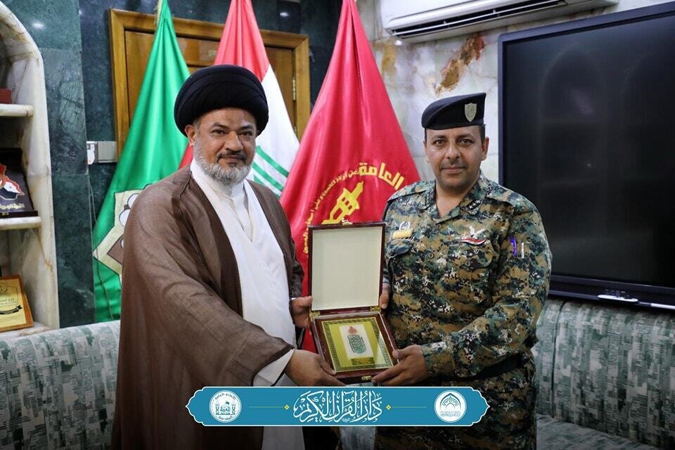 Ramadan Quran reciters honored by Imam Hussein Shrine’s custodian (+Photos)