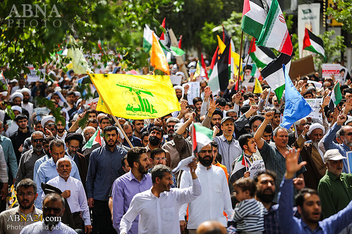 Photos: People of Qom stage massive Pro-Palestine rally