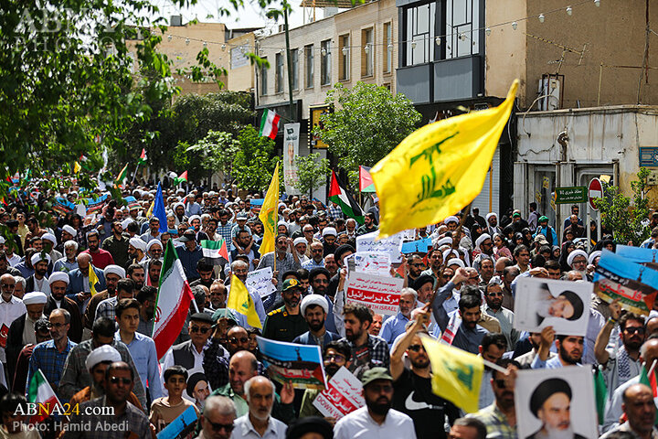 Photos: People of Qom stage massive Pro-Palestine rally