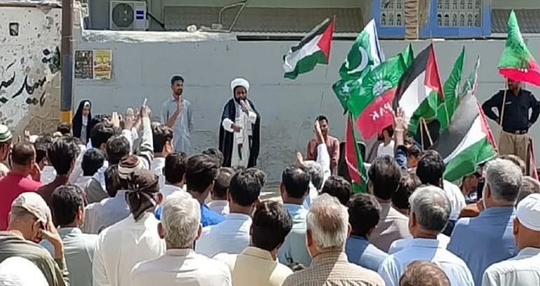 Karachi host protest against Israel in solidatry with Palestine