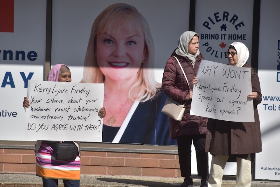 Muslim group protests in British Columbia Conservative incumbent's office