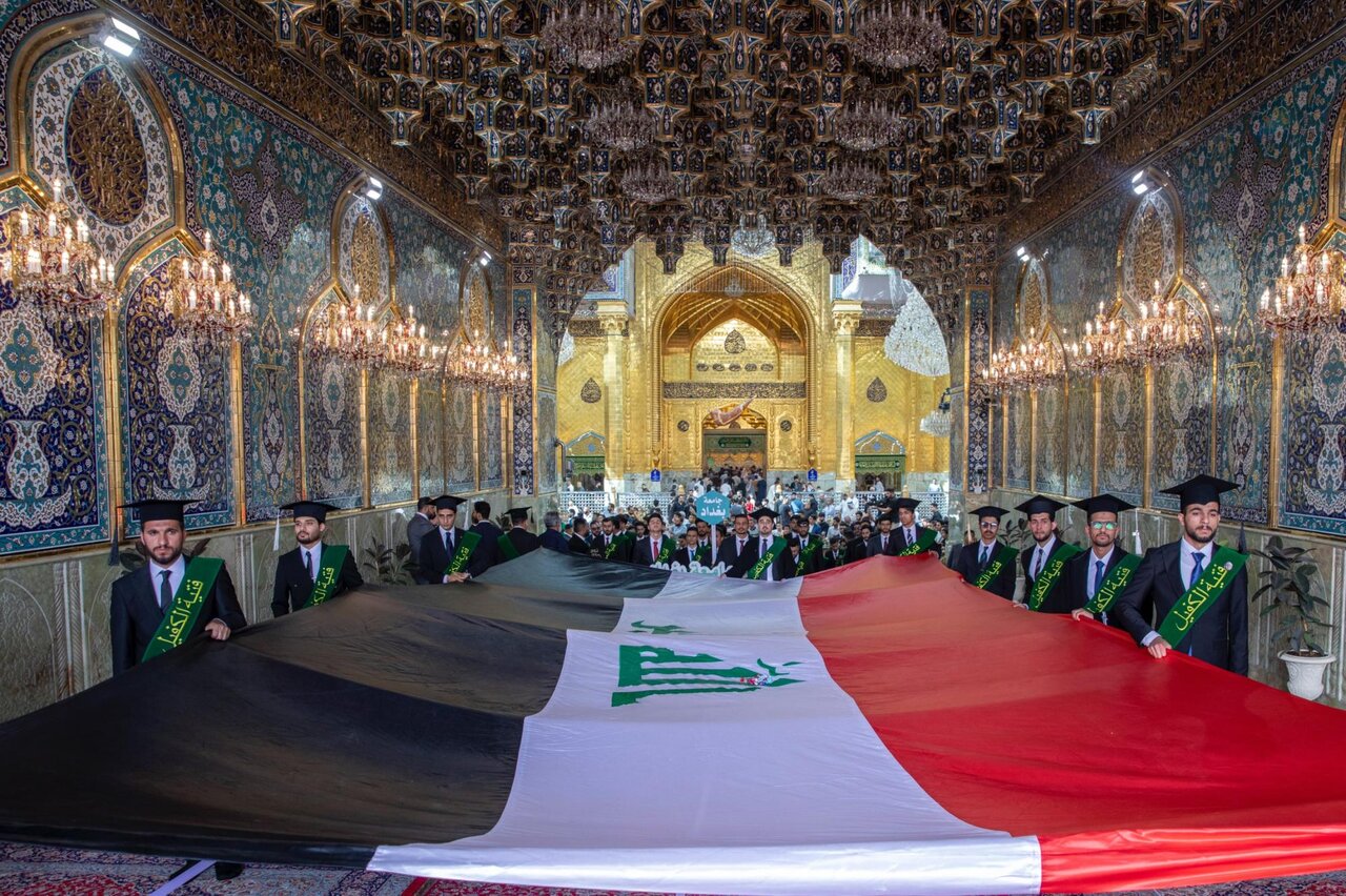 Students from different provinces and sects gathered at-Al-Abbas shrine promotes belonging to homeland