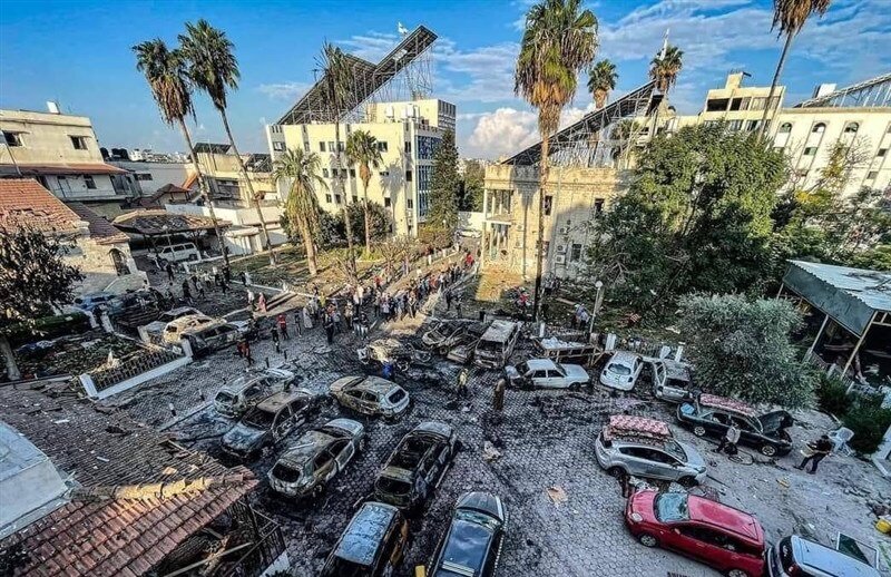 صهیونیست‌ها بیمارستان المعمدانی را از خدمت‌رسانی خارج کردند