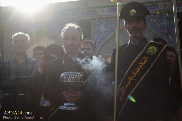 Photos: Mourning flag hoisted on Hazrat Abd al-'Azim al-Hasani's shrine dome
