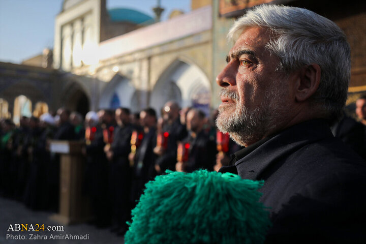 Photos: Mourning flag hoisted on Hazrat Abd al-'Azim al-Hasani's shrine dome