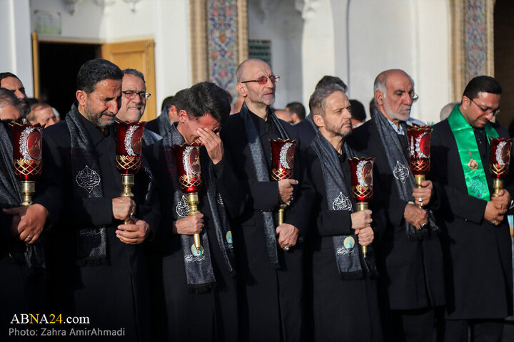 Photos: Mourning flag hoisted on Hazrat Abd al-'Azim al-Hasani's shrine dome