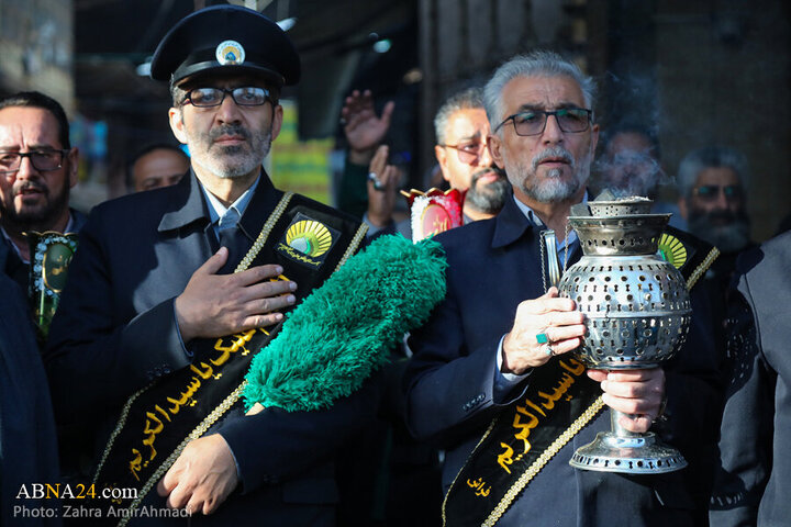 Photos: Mourning flag hoisted on Hazrat Abd al-'Azim al-Hasani's shrine dome
