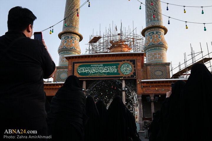 Photos: Mourning flag hoisted on Hazrat Abd al-'Azim al-Hasani's shrine dome