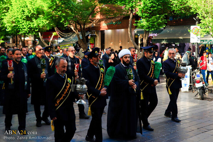 Photos: Mourning flag hoisted on Hazrat Abd al-'Azim al-Hasani's shrine dome