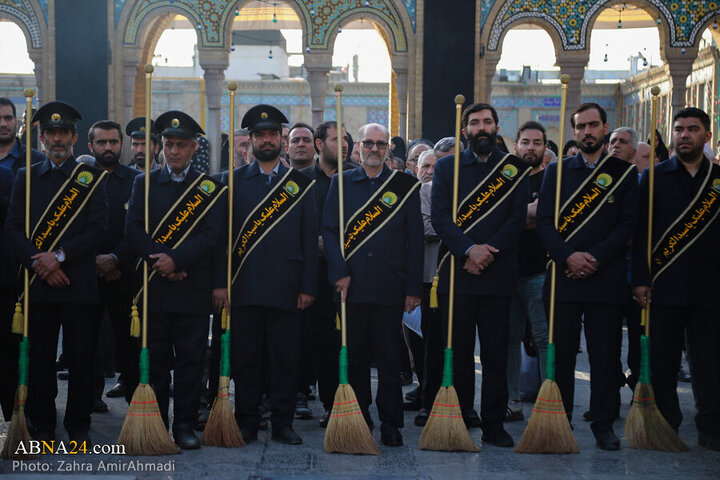 Photos: Mourning flag hoisted on Hazrat Abd al-'Azim al-Hasani's shrine dome