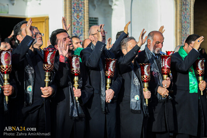 Photos: Mourning flag hoisted on Hazrat Abd al-'Azim al-Hasani's shrine dome