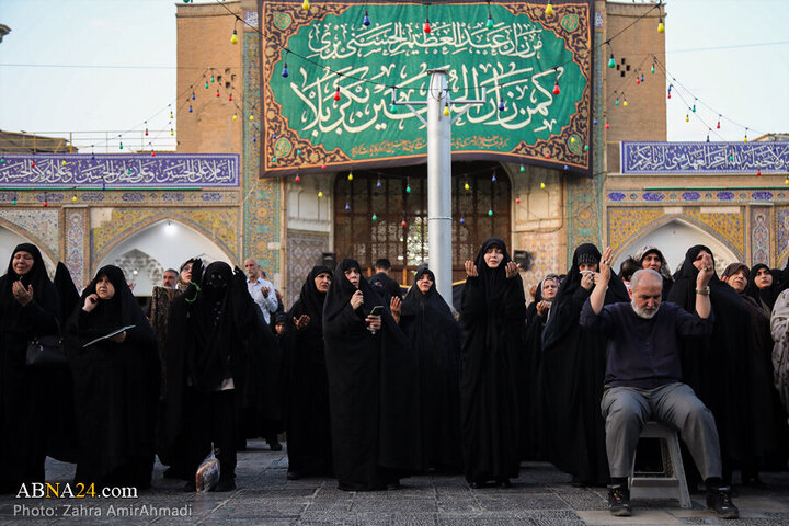 Photos: Mourning flag hoisted on Hazrat Abd al-'Azim al-Hasani's shrine dome