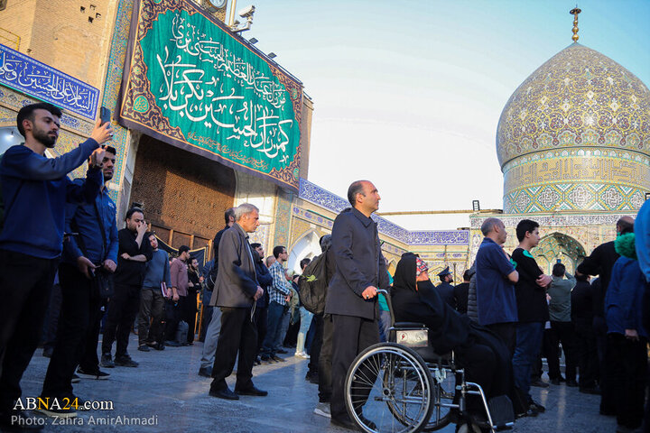 Photos: Mourning flag hoisted on Hazrat Abd al-'Azim al-Hasani's shrine dome