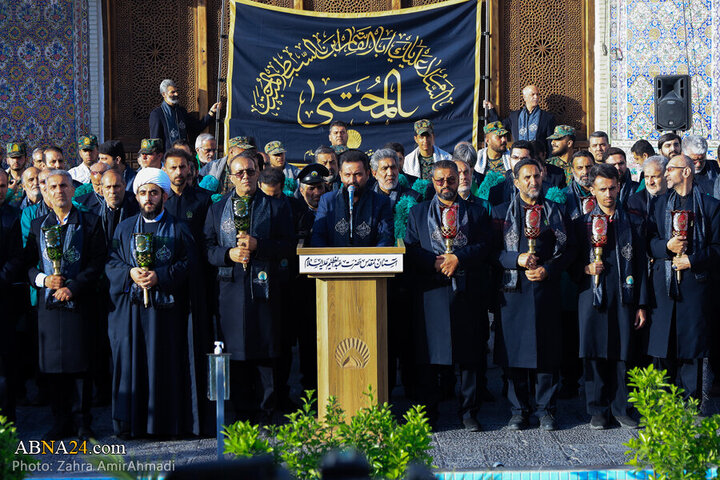 Photos: Mourning flag hoisted on Hazrat Abd al-'Azim al-Hasani's shrine dome