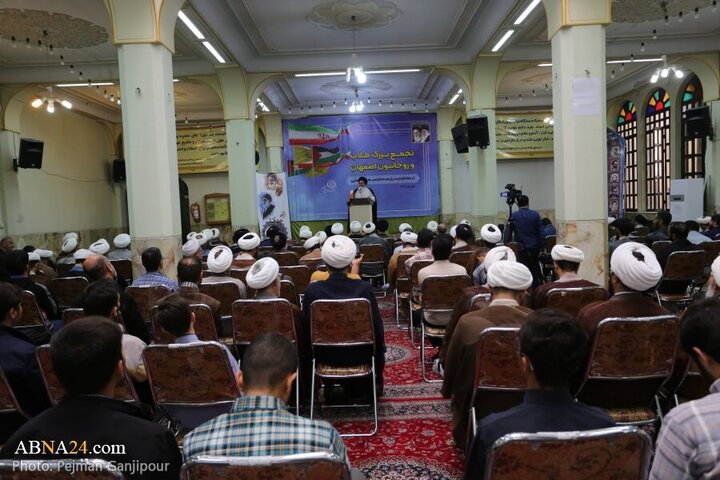 Photos: Isfahan clerics gather to condemn crimes of Zionist regime