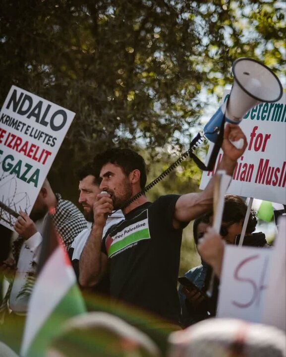 Photos: Demonstration in support of Palestine held in Albanian capital