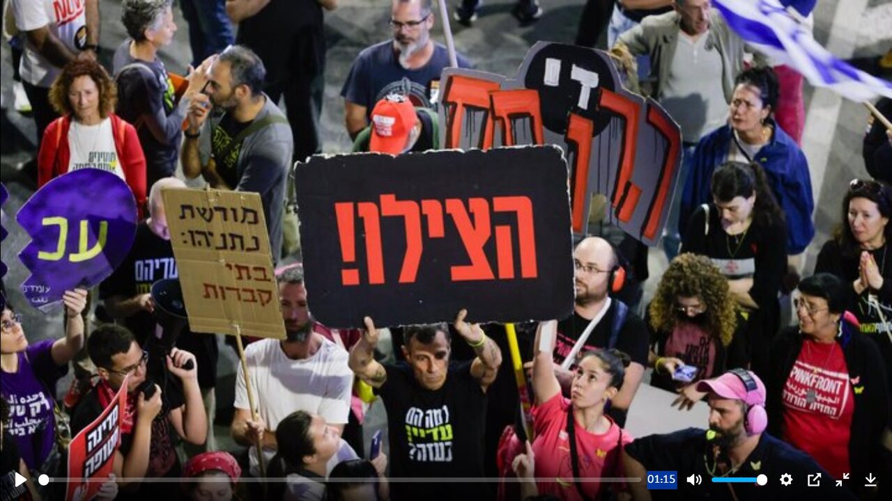 Video | Faşist rejiminin paytaxtı Təl-Əvivdə Netanyaho əleyhinə kütləvi etirazlar