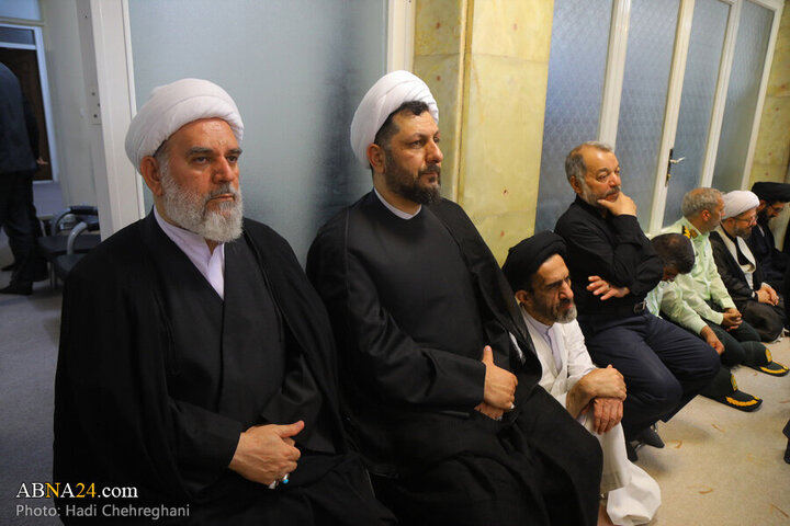 Photos: Grand Ayatollah Nouri Hamedani attends Imam Sadiq mourning procession