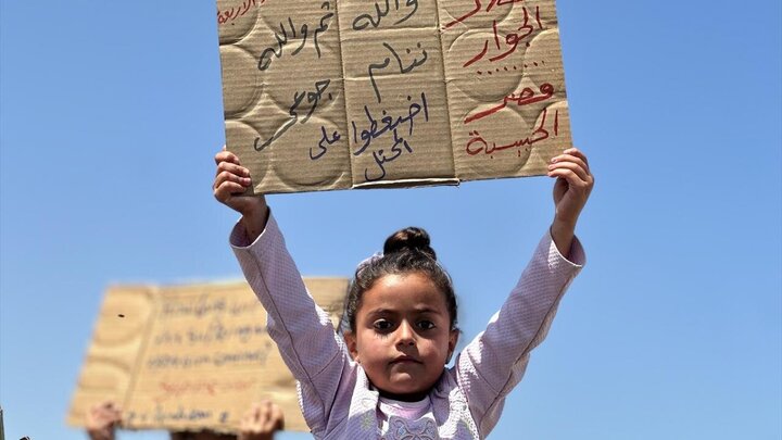 Photos: Children in Khan Yunis demand end of crimes Israeli regime's crimes