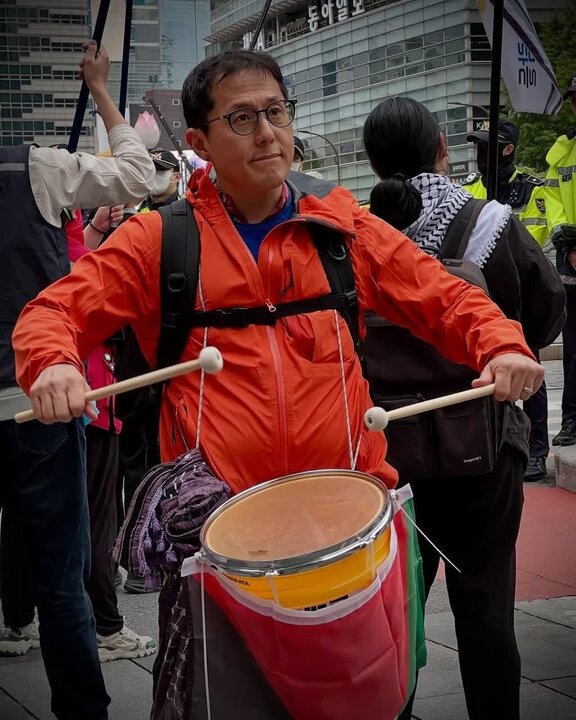 Photos: Koreans march in support of oppressed people of Palestine