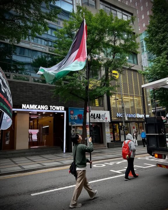 Photos: Koreans march in support of oppressed people of Palestine