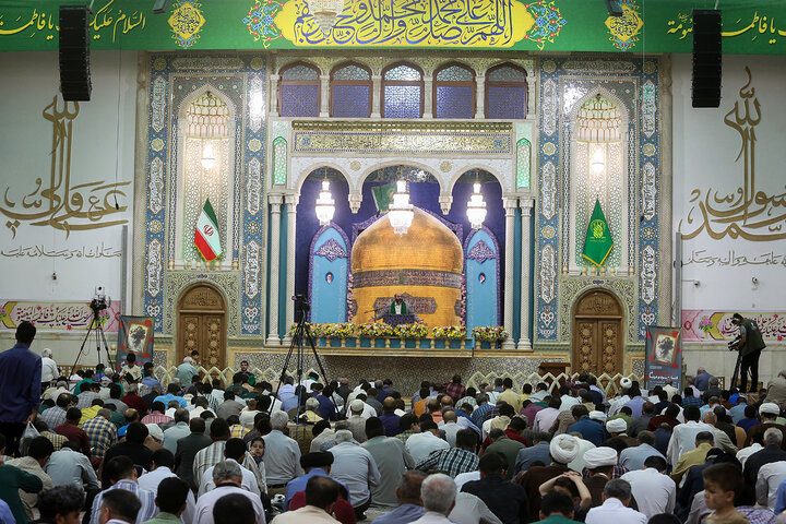 گزارش تصویری | جشن شب میلاد امام رئوف در حرم بانوی کرامت