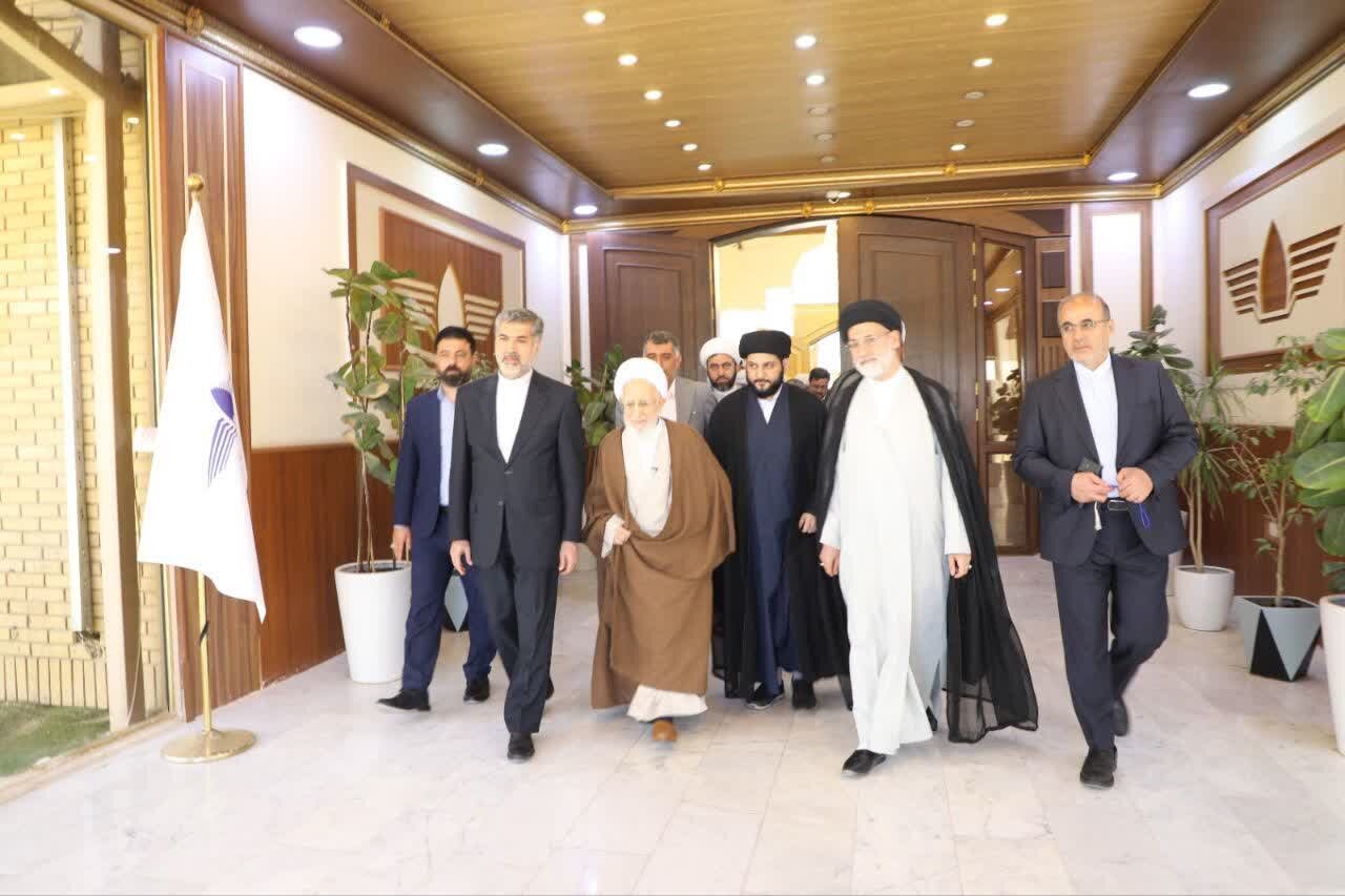 تشرف آیت‌الله جوادی آملی به زیارت اعتاب مقدسه عراق برای نخستین بار + تصاویر