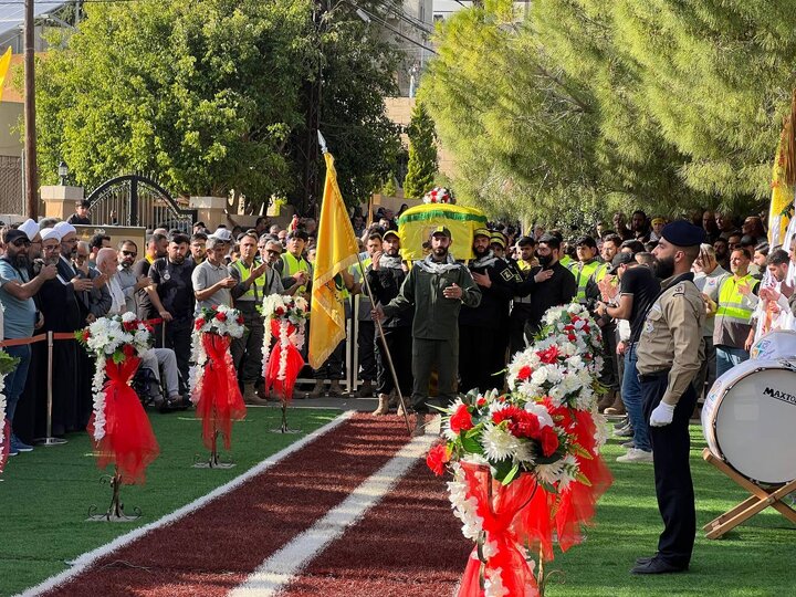 مراسم تشییع پیکر شهید راه قدس «عدنان حرب» در جنوب لبنان