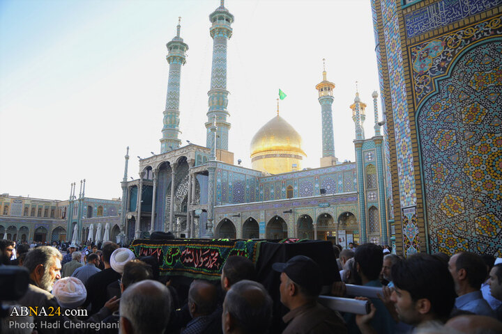 مراسم تشییع پیکر مرحوم آیت‌الله سیدعلی خراسانی در شهر قم