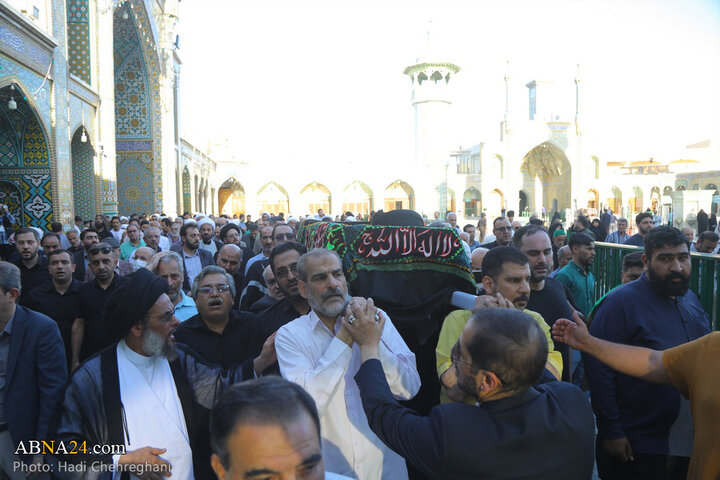 مراسم تشییع پیکر مرحوم آیت‌الله سیدعلی خراسانی در شهر قم