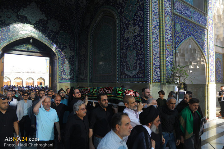 مراسم تشییع پیکر مرحوم آیت‌الله سیدعلی خراسانی در شهر قم