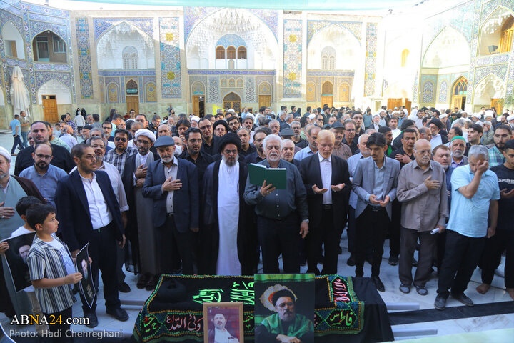 مراسم تشییع پیکر مرحوم آیت‌الله سیدعلی خراسانی در شهر قم