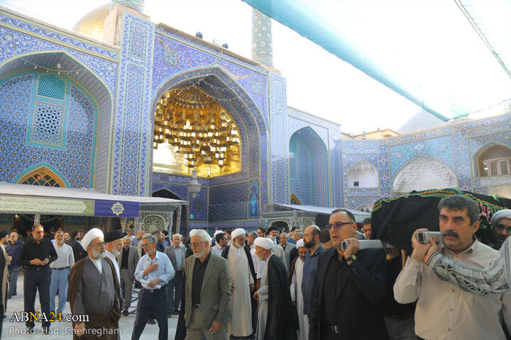 مراسم تشییع پیکر مرحوم آیت‌الله سیدعلی خراسانی در شهر قم