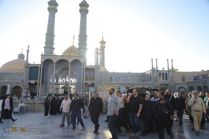 مراسم تشییع پیکر مرحوم آیت‌الله سیدعلی خراسانی در شهر قم