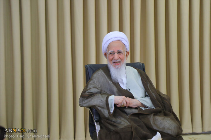 دیدار نماینده آیت‌الله سیستانی در ایران با آیت‌الله جوادی آملی