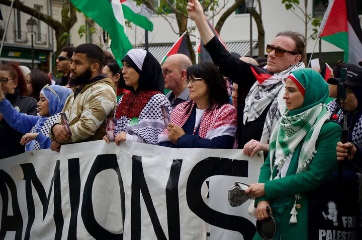 Photos: Demonstration in support of oppressed people of Gaza in Paris