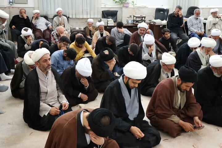 مراسم سوگواری سالروز شهادت امام جواد(ع) در دفتر آیت‌الله نوری همدانی