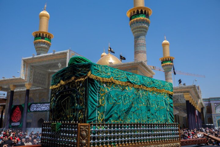 تشییع نمادین پیکر امام جواد(ع) در کاظمین