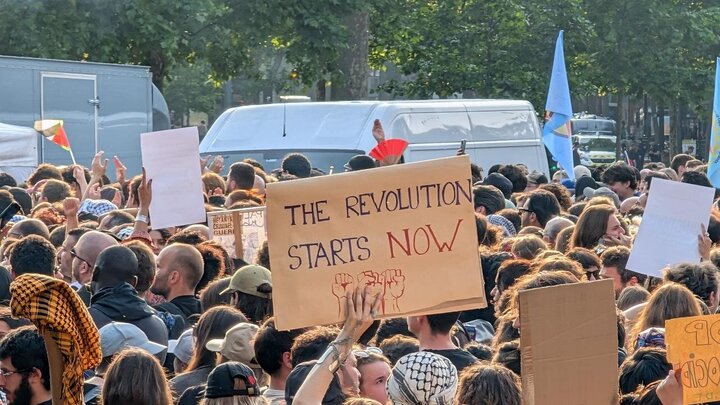 Photos: Thousands protest in Paris to condemn Israel's illegal seizure Madleen Ship