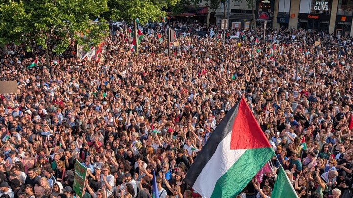 Photos: Thousands protest in Paris to condemn Israel's illegal seizure Madleen Ship