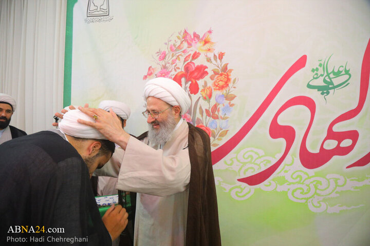Photos: Imam Hadi birth anniversary, turban-wearing ceremony held in Qom
