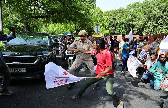 protest Against Israel in Delhi