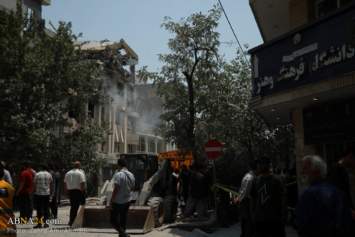Photos: Zionist Regime strikes on Tehran’s Narmak district