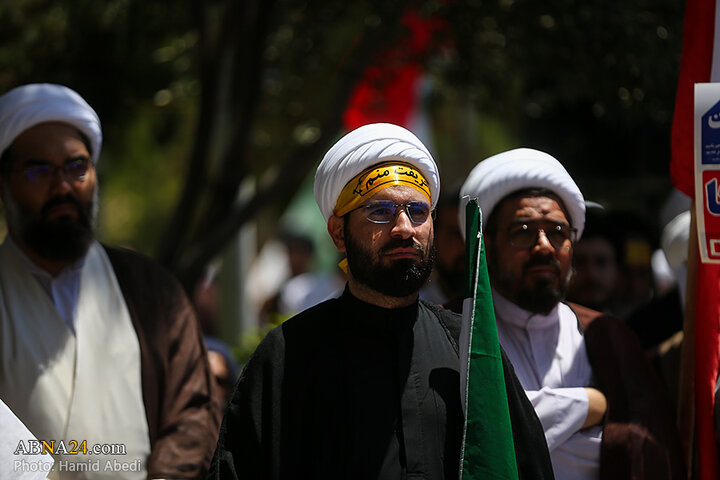 تجمع طلاب قم در محکومیت حمله اسرائیل
