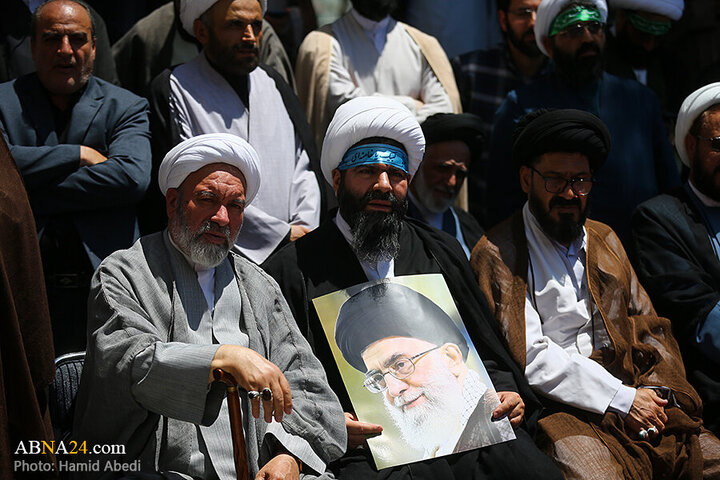 Photos: Qom seminarians gather to condemn Zionist regime's aggression against Iran