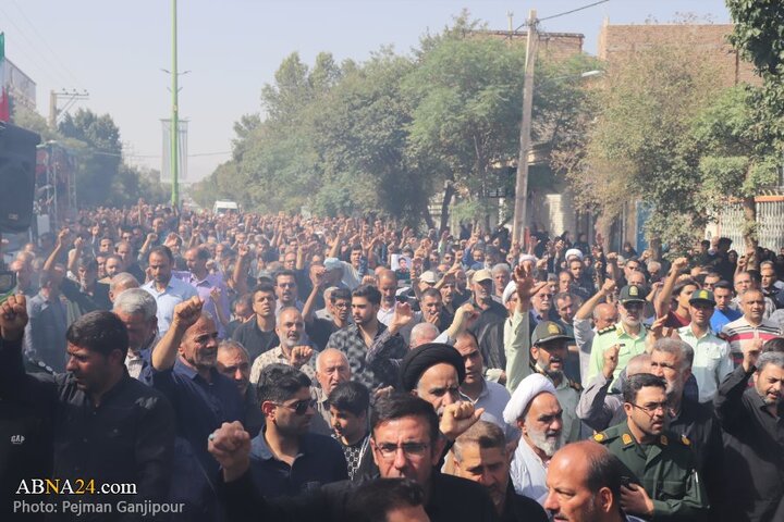 تشییع پیکر ۵ شهید حملات رژیم صهیونیستی در اردستان اصفهان