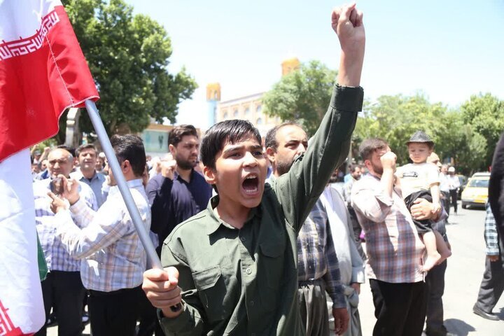 People in Bandar Abbas condemn Israeli attack