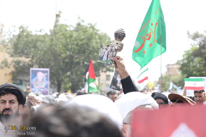 Photos: Funeral ceremony of 5 martyrs of Zionist regime's attacks on "Wrath and Victory" rally in Qom - 2